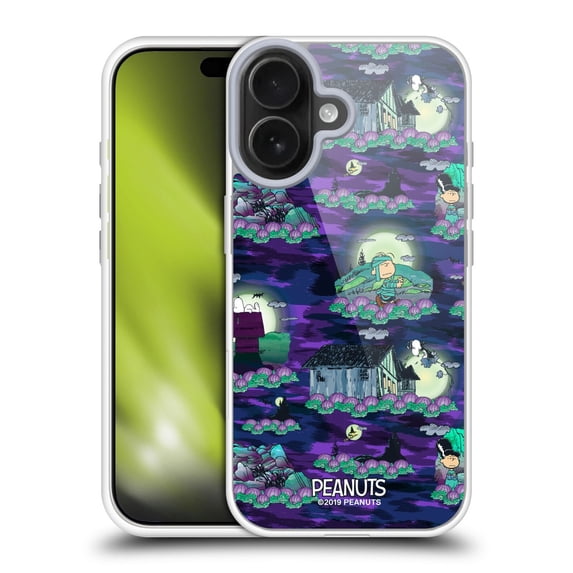 Head Case Designs Peanuts Spooktacular Snoopy Patterns Soft Gel Case for Apple iPhone 17