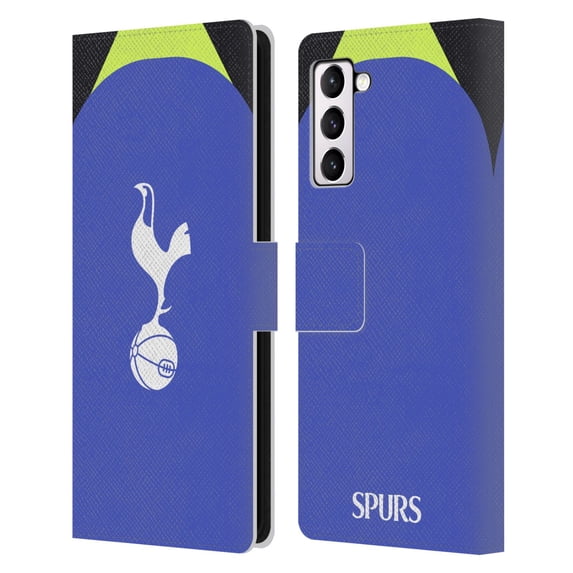 Head Case Designs Officially Licensed Tottenham Hotspur F.C. 2022/23 Badge Kit Away Leather Book Wallet Case Cover Compatible with Samsung Galaxy S21+ 5G