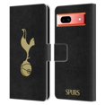 thumbnail image 1 of Head Case Designs Officially Licensed Tottenham Hotspur F.C. Badge Black And Gold Leather Book Wallet Case Cover Compatible with Google Pixel 7a, 1 of 6