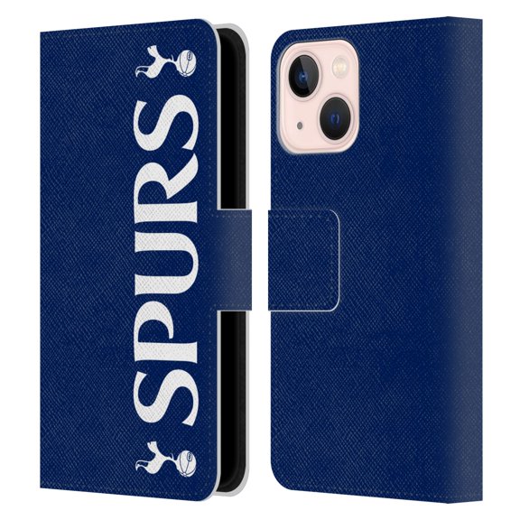 Head Case Designs Officially Licensed Tottenham Hotspur F.C. Badge SPURS Leather Book Wallet Case Cover Compatible with Apple iPhone 13 Mini