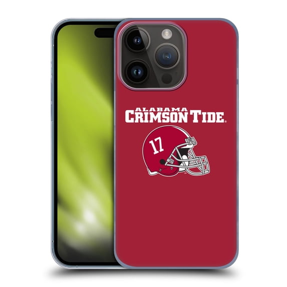 Head Case Designs Officially Licensed University Of Alabama UA The University Of Alabama Helmet Logotype Hard Back Case Compatible with Apple iPhone 15 Pro