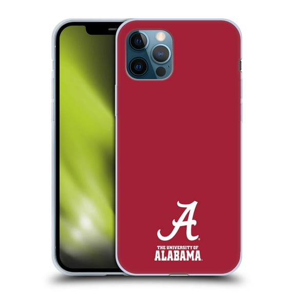 Head Case Designs Officially Licensed University Of Alabama UA The University Of Alabama Logo Soft Gel Case Compatible with Apple iPhone 12 / iPhone 12 Pro