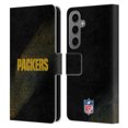thumbnail image 1 of Head Case Designs NFL Green Bay Packers Logo Blur Leather Book Wallet Case Cover For Samsung Galaxy S25, 1 of 6