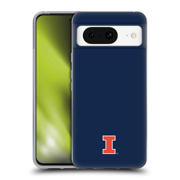 Head Case Designs Officially Licensed University Of Illinois U Of I University Of Illinois Fighting Illini Soft Gel Case Compatible with Google Pixel 8