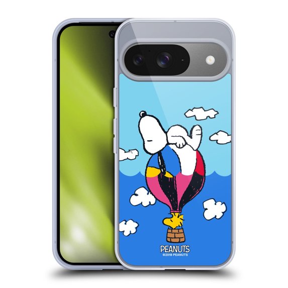 Head Case Designs Peanuts Halfs And Laughs Snoopy & Woodstock Balloon Soft Gel Case for Google Pixel 9 / Pixel 9 Pro