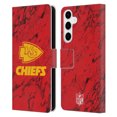 thumbnail image 1 of Head Case Designs NFL Kansas City Chiefs Graphics Coloured Marble Leather Book Wallet Case Cover For Samsung Galaxy S24+ 5G, 1 of 6