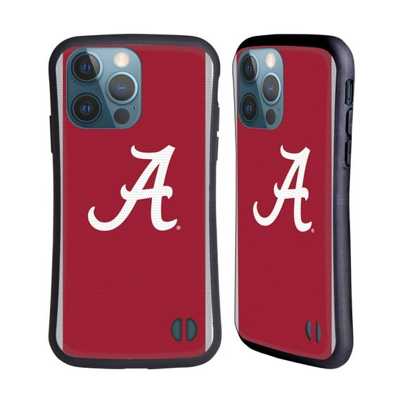 Head Case Designs Officially Licensed University Of Alabama UA The University Of Alabama Football Jersey Hybrid Case Compatible with Apple iPhone 13 Pro