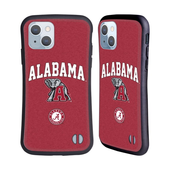 Head Case Designs Officially Licensed University Of Alabama UA The University Of Alabama Campus Logotype Hybrid Case Compatible with Apple iPhone 14