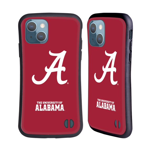 Head Case Designs Officially Licensed University Of Alabama UA The University Of Alabama Plain Hybrid Case Compatible with Apple iPhone 13