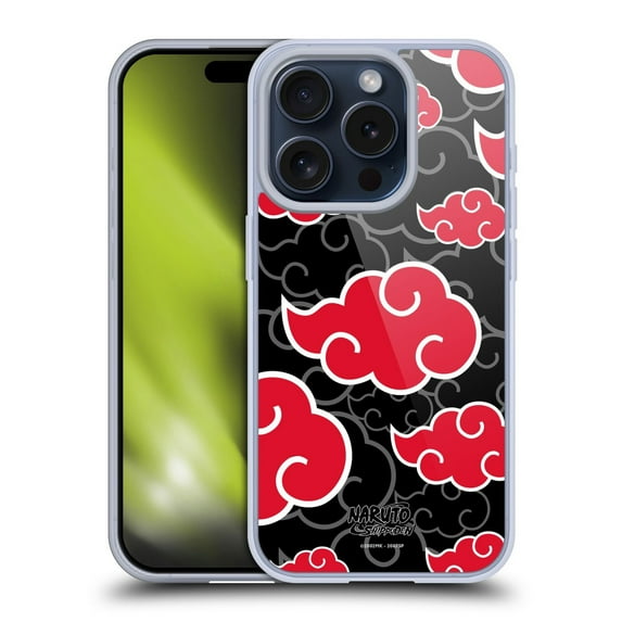 Head Case Designs Naruto Shippuden Iconic Akatsuki Soft Gel Case for Apple iPhone 15 Pro