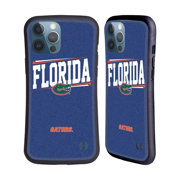 Head Case Designs Officially Licensed University Of Florida UF University Of Florida Double Bar Hybrid Case Compatible with Apple iPhone 13 Pro Max