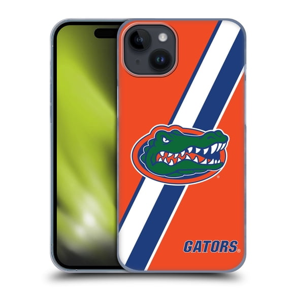 Head Case Designs Officially Licensed University Of Florida UF University Of Florida Stripes Hard Back Case Compatible with Apple iPhone 15 Plus