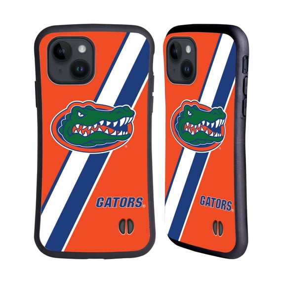 Head Case Designs Officially Licensed University Of Florida UF University Of Florida Stripes Hybrid Case Compatible with Apple iPhone 15