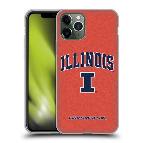 Head Case Designs Officially Licensed University Of Illinois U Of I University Of Illinois Campus Logotype Soft Gel Case Compatible with Apple iPhone 11 Pro