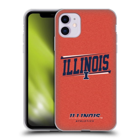 Head Case Designs Officially Licensed University Of Illinois U Of I University Of Illinois Double Bar Soft Gel Case Compatible with Apple iPhone 11