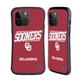 thumbnail image 1 of Head Case Designs Officially Licensed University of Oklahoma OU The University of Oklahoma Double Bar Hybrid Case Compatible with Apple iPhone 15 Pro Max, 1 of 7