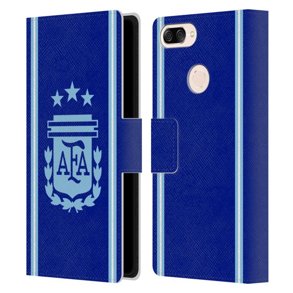 Head Case Designs Officially Licensed Argentina National Football Team 2024/25 Crest Kit Away Leather Wallet Case Compatible with Asus Zenfone Max Plus (M1)