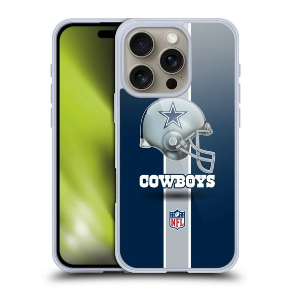 Head Case Designs NFL Dallas Cowboys Logo Helmet Soft Gel Case for Apple iPhone 16 Pro