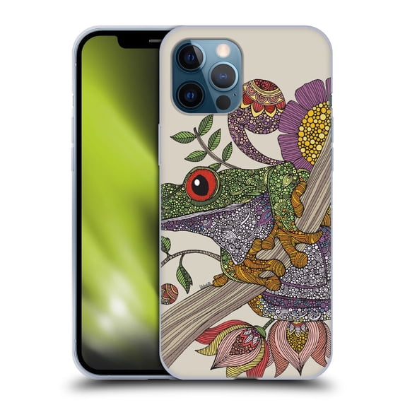Head Case Designs Officially Licensed Valentina Animals And Floral Frog Soft Gel Case Compatible with Apple iPhone 12 Pro Max