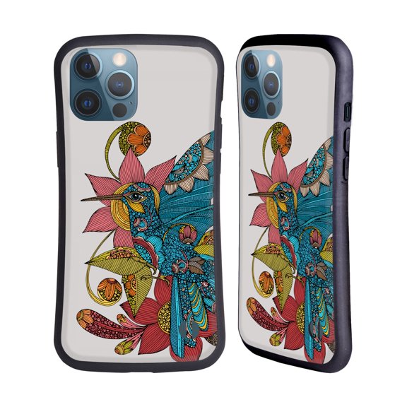 Head Case Designs Officially Licensed Valentina Birds Hummingbird Hybrid Case Compatible with Apple iPhone 13 Pro Max