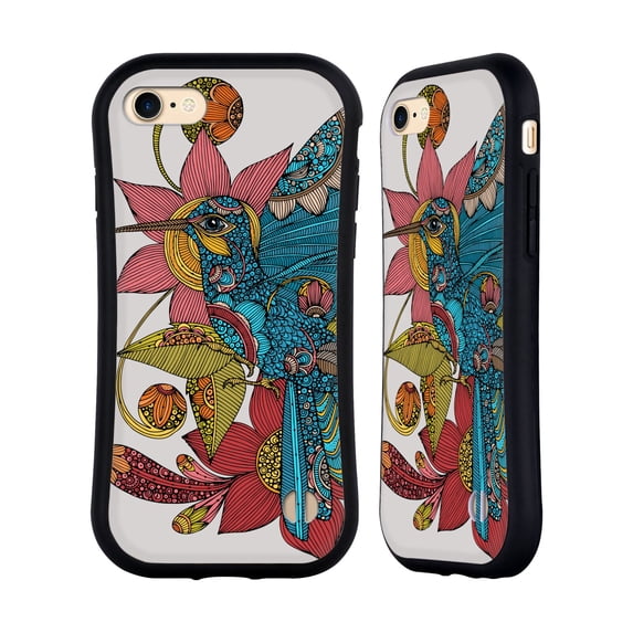 Head Case Designs Officially Licensed Valentina Birds Hummingbird Hybrid Case Compatible with Apple iPhone 7 / 8 / SE 2020 & 2022