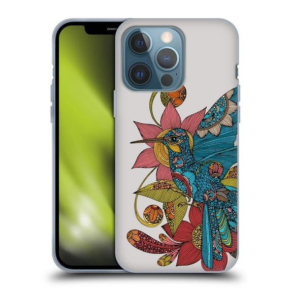 Head Case Designs Officially Licensed Valentina Birds Hummingbird Soft Gel Case Compatible with Apple iPhone 13 Pro