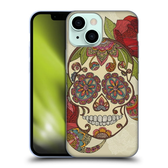 Head Case Designs Officially Licensed Valentina Bloom Sugar Skull Soft Gel Case Compatible with Apple iPhone 13 Mini