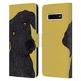 thumbnail image 1 of Head Case Designs Officially Licensed Valentina Dogs Black Labrador Leather Book Wallet Case Cover Compatible with Samsung Galaxy S10+ / S10 Plus, 1 of 6