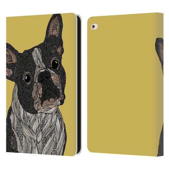 Head Case Designs Officially Licensed Valentina Dogs French Bulldog Leather Book Wallet Case Cover Compatible with Apple iPad Air 2 (2014)