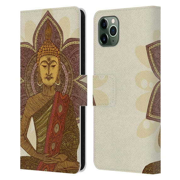 Head Case Designs Officially Licensed Valentina Symbols Illustration Sitting Buddha Leather Book Wallet Case Cover Compatible with Apple iPhone 11 Pro Max