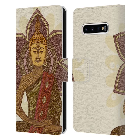Head Case Designs Officially Licensed Valentina Symbols Illustration Sitting Buddha Leather Book Wallet Case Cover Compatible with Samsung Galaxy S10+ / S10 Plus