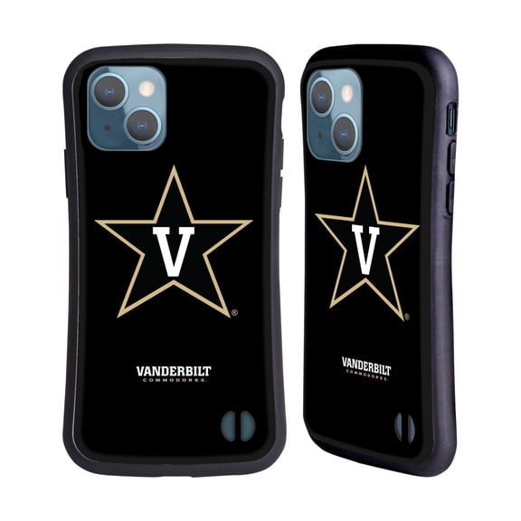 Head Case Designs Officially Licensed Vanderbilt University Vandy Vanderbilt University Plain Hybrid Case Compatible with Apple iPhone 13
