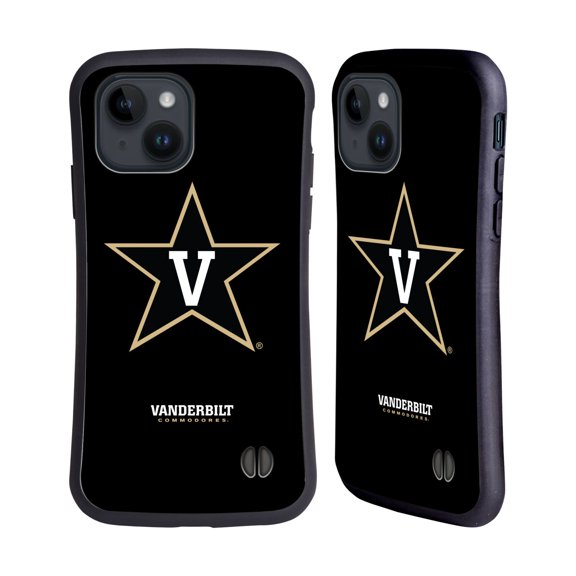 Head Case Designs Officially Licensed Vanderbilt University Vandy Vanderbilt University Plain Hybrid Case Compatible with Apple iPhone 15
