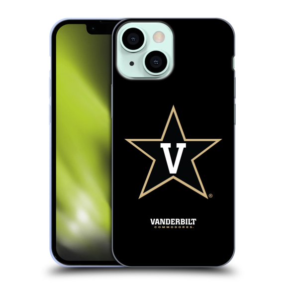 Head Case Designs Officially Licensed Vanderbilt University Vandy Vanderbilt University Plain Soft Gel Case Compatible with Apple iPhone 13 Mini
