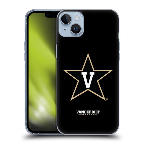 Head Case Designs Officially Licensed Vanderbilt University Vandy Vanderbilt University Plain Soft Gel Case Compatible with Apple iPhone 14 Plus