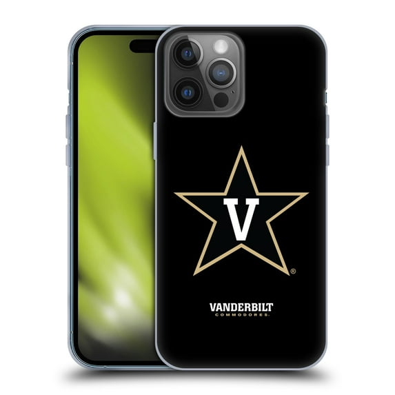 Head Case Designs Officially Licensed Vanderbilt University Vandy Vanderbilt University Plain Soft Gel Case Compatible with Apple iPhone 14 Pro Max