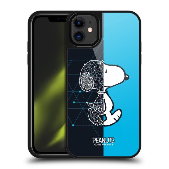 Head Case Designs Peanuts Halfs And Laughs Snoopy Geometric Gel Armour Case For Apple iPhone 11
