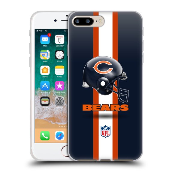 Head Case Designs NFL Chicago Bears Logo Helmet Soft Gel Case for Apple iPhone 7 Plus / iPhone 8 Plus