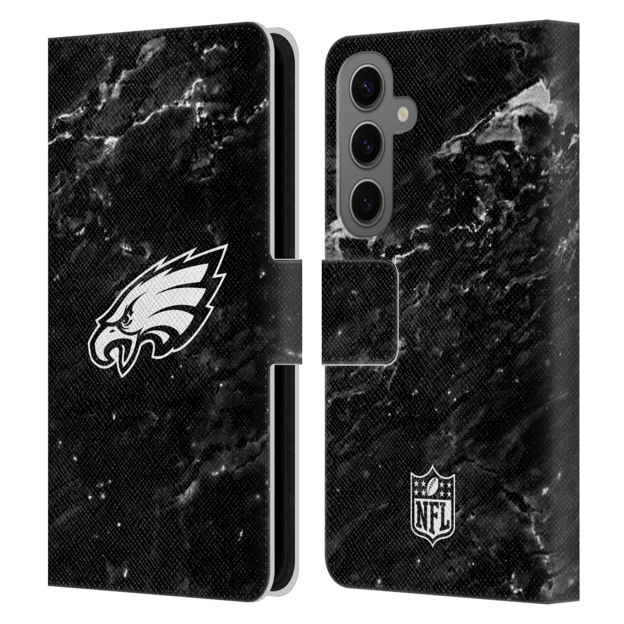 Head Case Designs NFL Philadelphia Eagles Artwork Marble Leather Book Wallet Case Cover For Samsung Galaxy S25