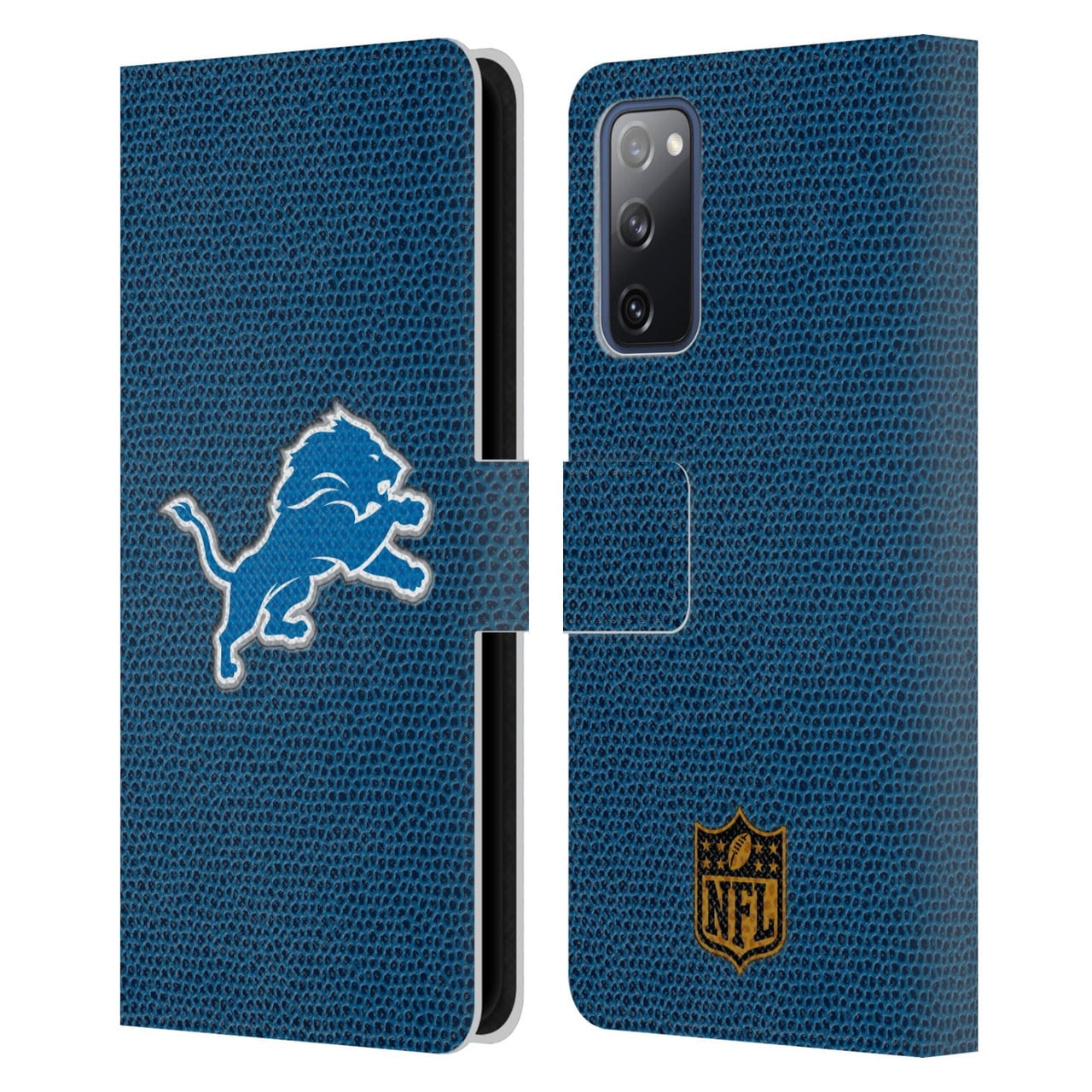 Head Case Designs NFL Detroit Lions Logo Football Leather Book Wallet Case Cover For Samsung Galaxy S20 FE / 5G