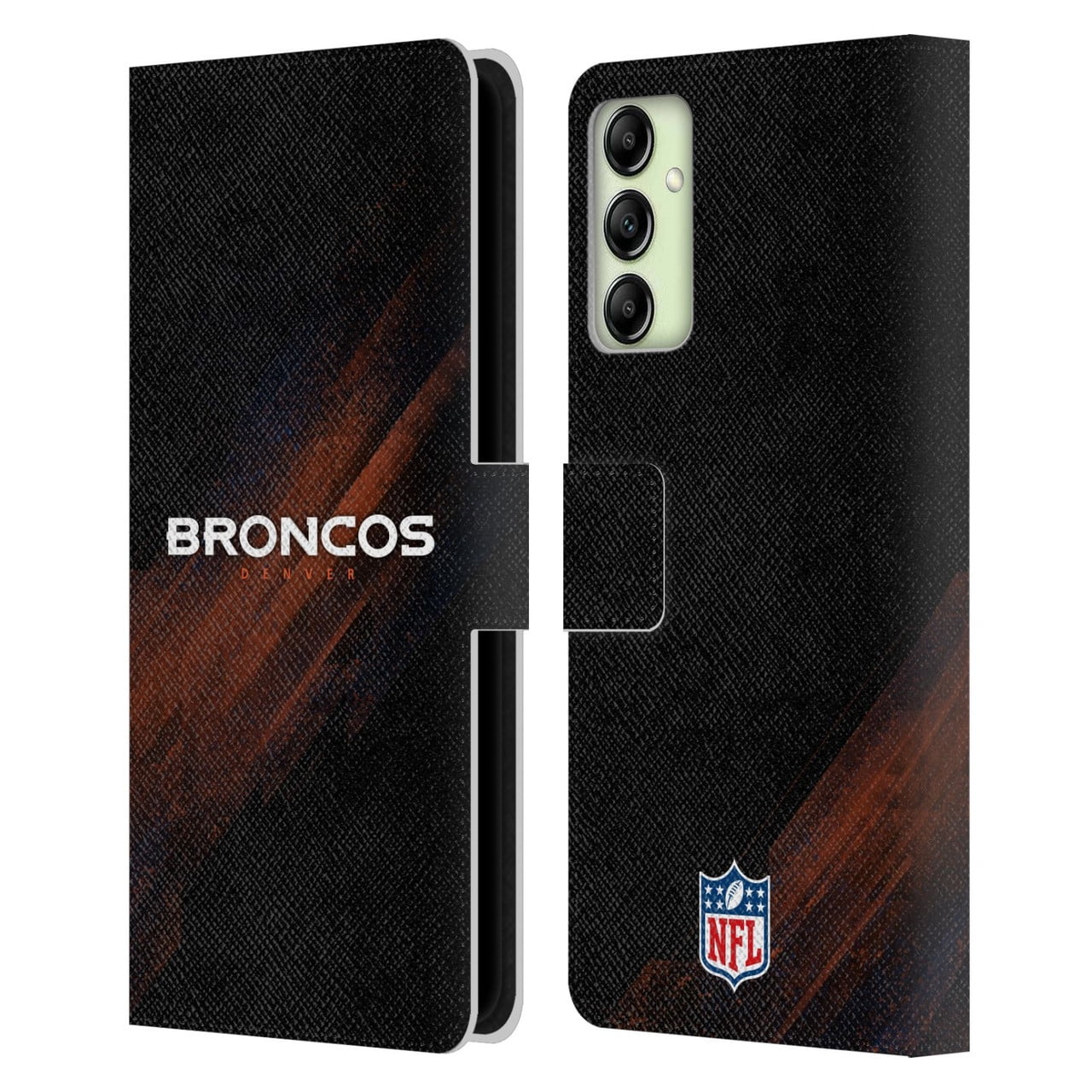 Head Case Designs NFL Denver Broncos Logo Blur Leather Book Wallet Case Cover For Samsung Galaxy A14 5G