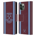 thumbnail image 1 of Head Case Designs Officially Licensed West Ham United FC 2020/21 Crest Kit Home Leather Book Wallet Case Cover Compatible with Apple iPhone 11 Pro, 1 of 6