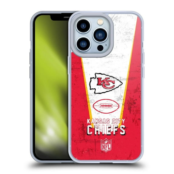 Head Case Designs NFL Kansas City Chiefs Logo Art Banner Soft Gel Case for Apple iPhone 13 Pro