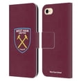 thumbnail image 1 of Head Case Designs Officially Licensed West Ham United FC Crest Full Colour Leather Book Wallet Case Cover Compatible with Apple iPhone 7 / 8 / SE 2020 & 2022, 1 of 6