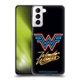 thumbnail image 1 of Head Case Designs Officially Licensed Wonder Woman 1984 Logo Art Neon Hard Back Case Compatible with Samsung Galaxy S21 5G, 1 of 7