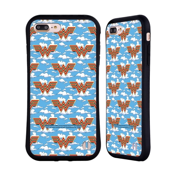 Head Case Designs Officially Licensed Wonder Woman 1984 Logo Art Retro Pattern 2 Hybrid Case Compatible with Apple iPhone 7 Plus / iPhone 8 Plus