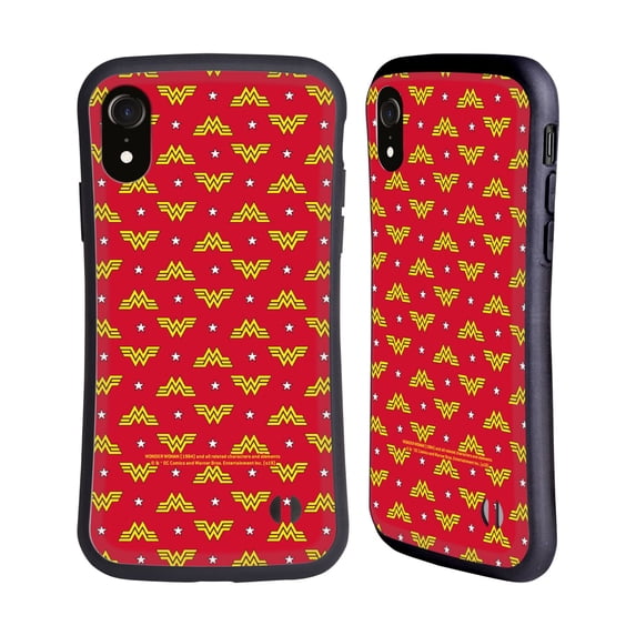 Head Case Designs Officially Licensed Wonder Woman 1984 Logo Art Retro Pattern Hybrid Case Compatible with Apple iPhone XR