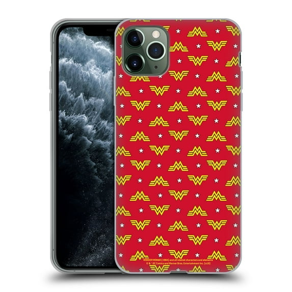 Head Case Designs Officially Licensed Wonder Woman 1984 Logo Art Retro Pattern Soft Gel Case Compatible with Apple iPhone 11 Pro Max