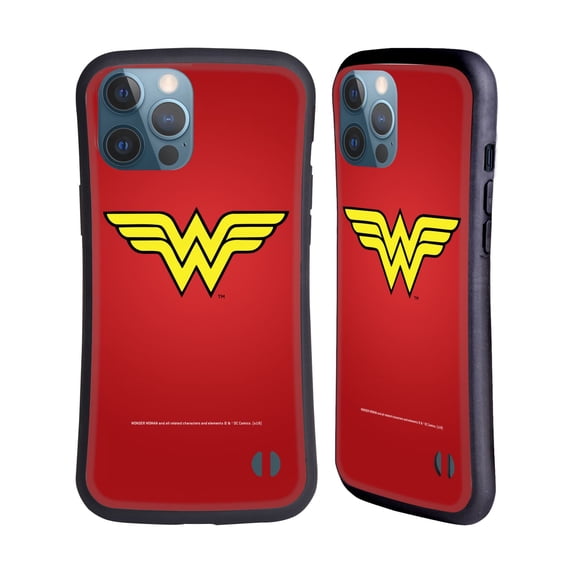 Head Case Designs Officially Licensed Wonder Woman DC Comics Logos Classic Hybrid Case Compatible with Apple iPhone 13 Pro Max