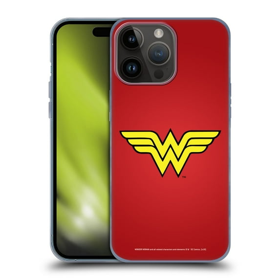 Head Case Designs Officially Licensed Wonder Woman DC Comics Logos Classic Soft Gel Case Compatible with Apple iPhone 15 Pro Max